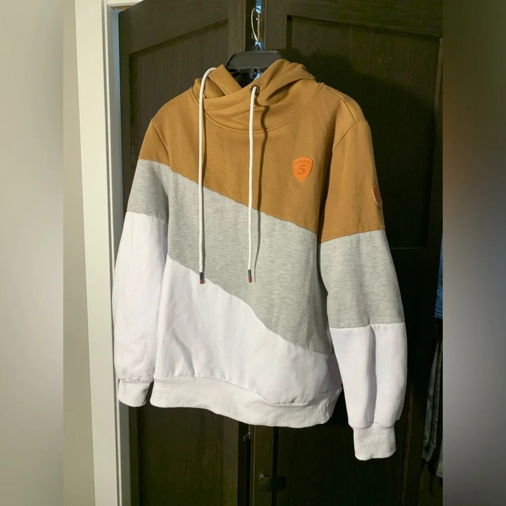 Camel/Gray/White Hoodie